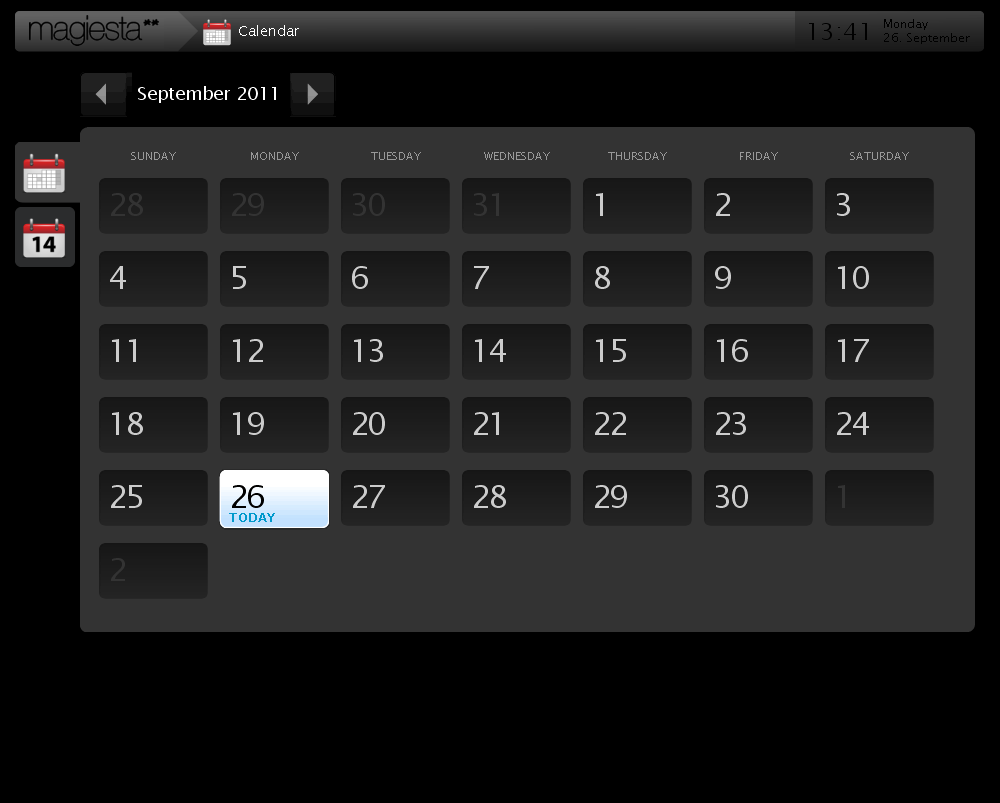 Magiesta Screenshot - Calendar